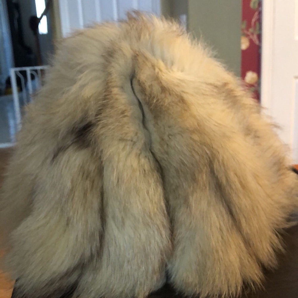Vintage real fox fur hat